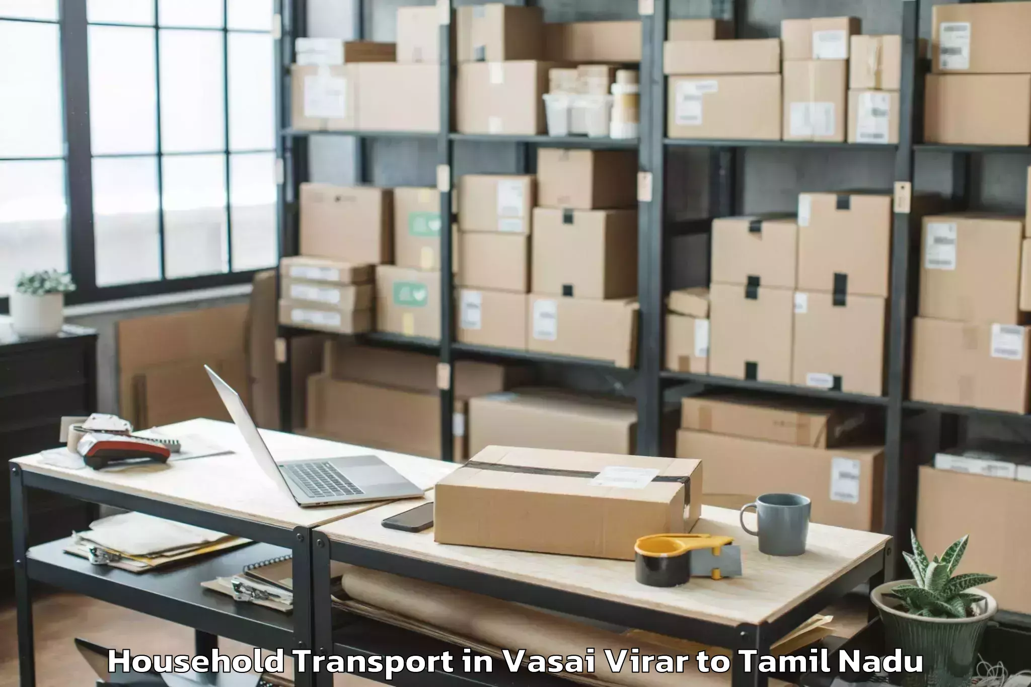 Easy Vasai Virar to Tiruvottiyur Household Transport Booking